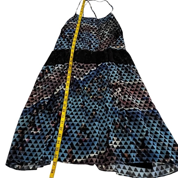 Proenza Schouler Silk Cami Mini Dress Abstract Geometric Multicolor 4 Snap Front - Picture 7 of 16